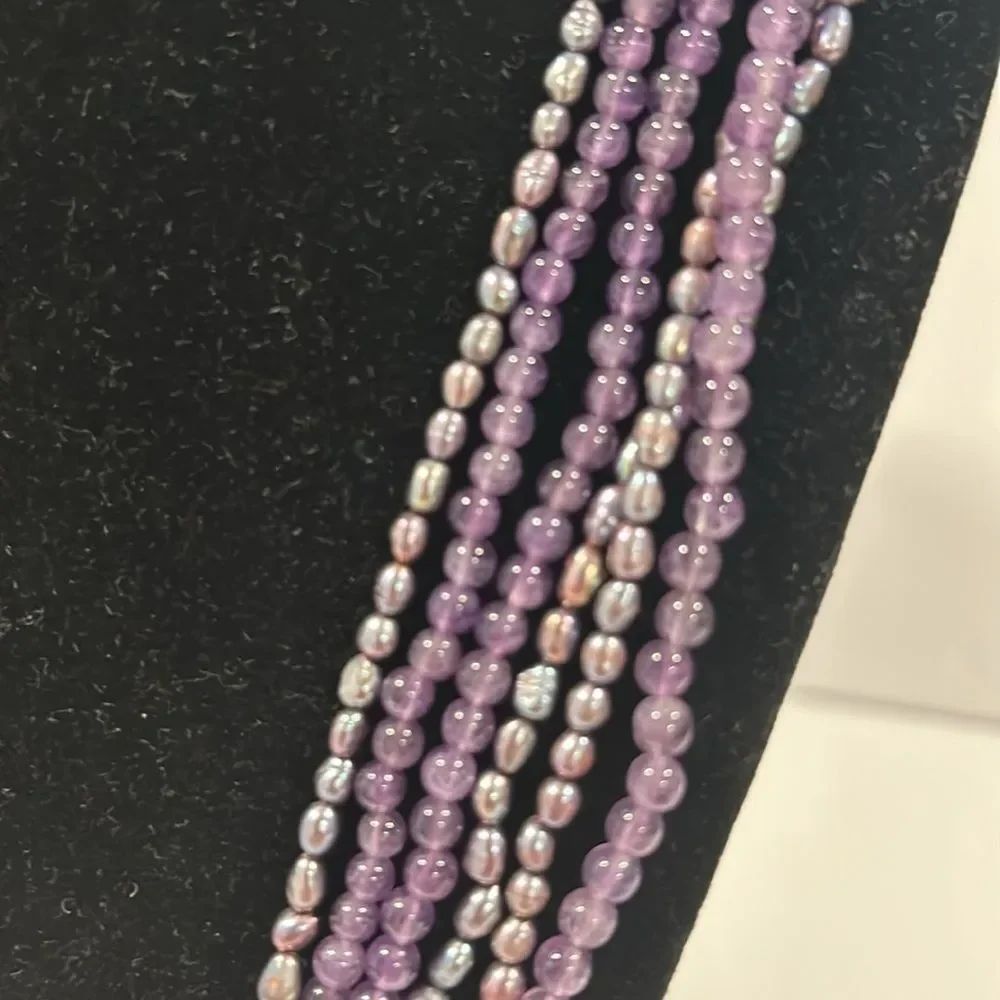 NWOT Joan Rivers Multi Layers Purple Necklace